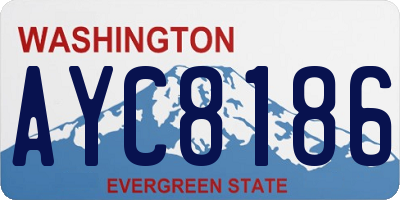 WA license plate AYC8186