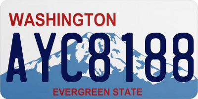 WA license plate AYC8188