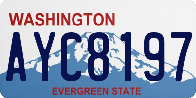 WA license plate AYC8197