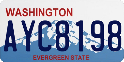 WA license plate AYC8198