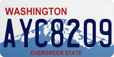 WA license plate AYC8209