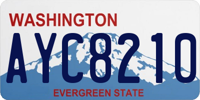 WA license plate AYC8210