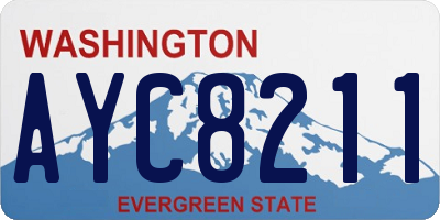 WA license plate AYC8211
