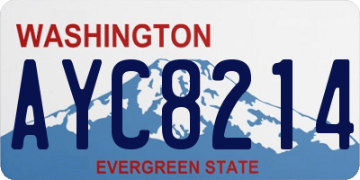 WA license plate AYC8214