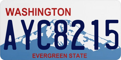 WA license plate AYC8215