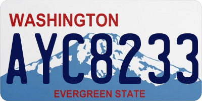 WA license plate AYC8233