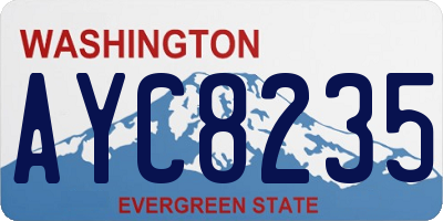 WA license plate AYC8235