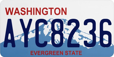 WA license plate AYC8236