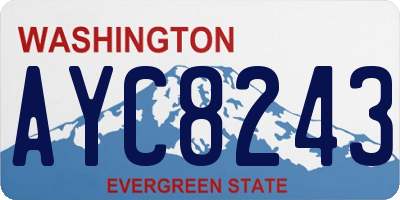 WA license plate AYC8243