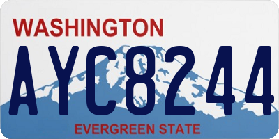 WA license plate AYC8244
