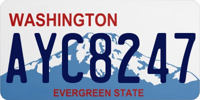WA license plate AYC8247