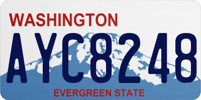 WA license plate AYC8248