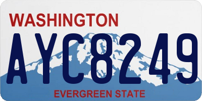 WA license plate AYC8249