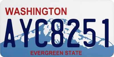 WA license plate AYC8251
