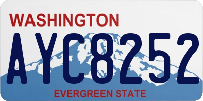 WA license plate AYC8252