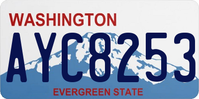 WA license plate AYC8253
