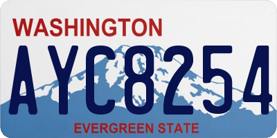 WA license plate AYC8254