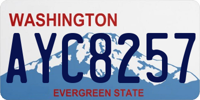 WA license plate AYC8257