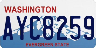 WA license plate AYC8259