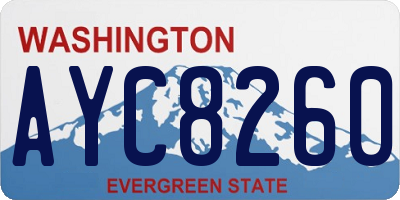 WA license plate AYC8260