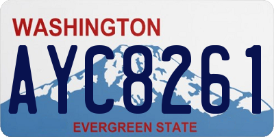 WA license plate AYC8261