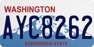 WA license plate AYC8262