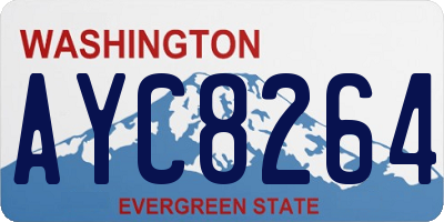 WA license plate AYC8264