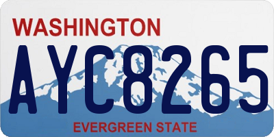 WA license plate AYC8265