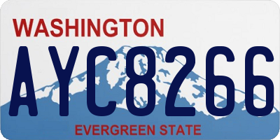 WA license plate AYC8266
