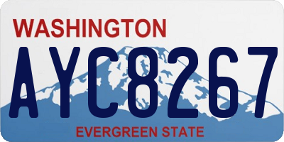 WA license plate AYC8267
