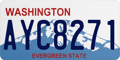 WA license plate AYC8271