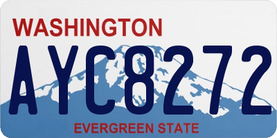 WA license plate AYC8272