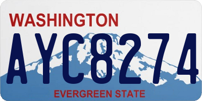 WA license plate AYC8274