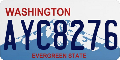 WA license plate AYC8276