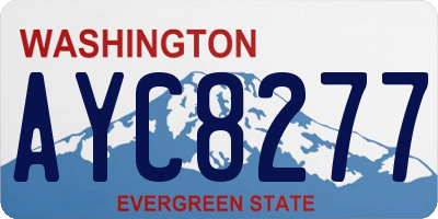 WA license plate AYC8277