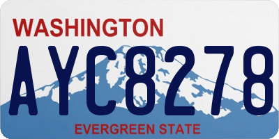 WA license plate AYC8278