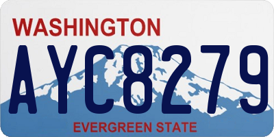 WA license plate AYC8279