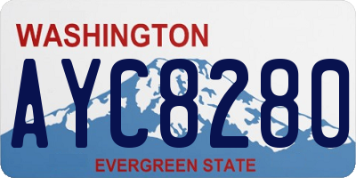 WA license plate AYC8280