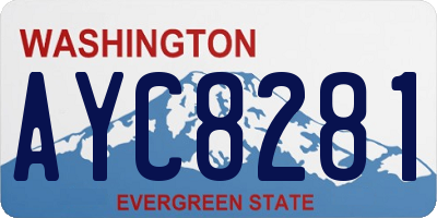 WA license plate AYC8281