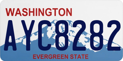 WA license plate AYC8282