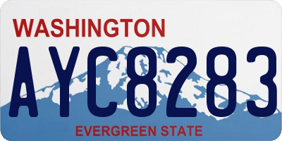 WA license plate AYC8283