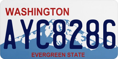 WA license plate AYC8286