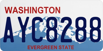 WA license plate AYC8288