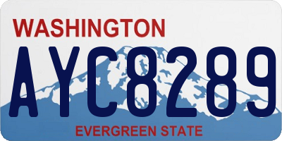 WA license plate AYC8289