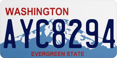 WA license plate AYC8294