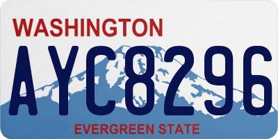 WA license plate AYC8296
