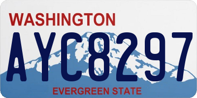 WA license plate AYC8297