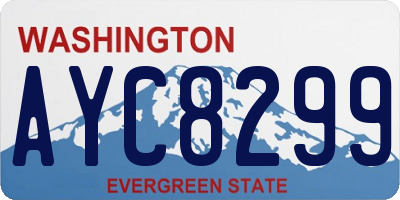 WA license plate AYC8299
