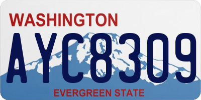 WA license plate AYC8309