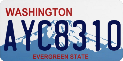WA license plate AYC8310